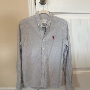Ami Blue Stripes Button Down Men S